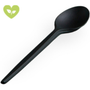 USOBIO Mini cucchiaino monouso per Finger Food, Mater-Bi, Biodegradabile e Compostabile, Nero (confezione 1.500 pezzi) USOBIO Mini cucchiaino monouso per Finger Food, Mater-Bi, Biodegradabile e Compostabile, Nero (confezione 1.500 pezzi)