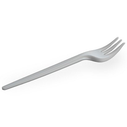USOBIO Mini forchetta monouso per Finger Food, Mater-Bi, Biodegradabile e Compostabile, Avorio (confezione 50 pezzi) - 1