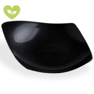USOBIO Piattino monouso per Finger Food, Mater-Bi, Biodegradabile e Compostabile, 11 x 13 cm, Nero (confezione 240 pezzi) USOBIO Piattino monouso per Finger Food, Mater-Bi, Biodegradabile e Compostabile, 11 x 13 cm, Nero (confezione 240 pezzi)