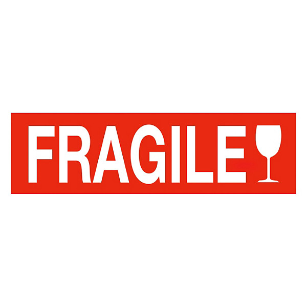 Výstražné etikety, 60x30mm, FRAGILE - 1