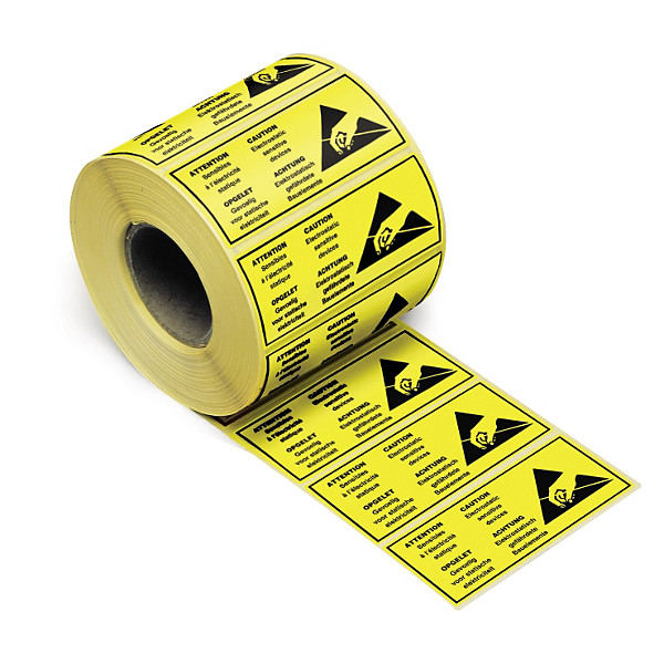 Výstražné etikety, 80x42mm, ANTISTATICKÉ - 1