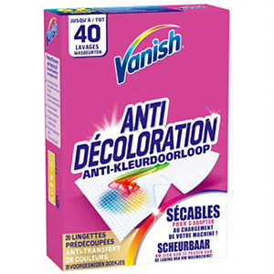 Vanish Lingettes anti décoloration - boîte de 20