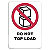 Varnings- och symboletiketter på rulle - Do not top load 74 x 105 mm - 1