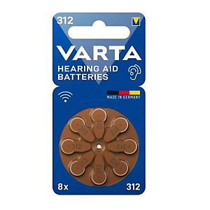 VARTA, Pile e torce elettriche, 312 hearing aid battery cf8, 24607101418