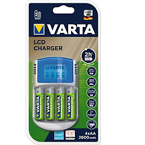 Varta, Pile e torce elettriche, Caricab. led charger 4 aa 12v usb, 57070201451 Varta, Pile e torce elettriche, Caricab. led charger 4 aa 12v usb, 57070201451