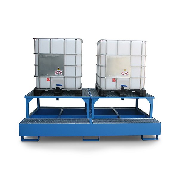 Vasca di contenimento con rialzo 272x165x83 cm per 2 cisternette capacità 1000 litri - 2