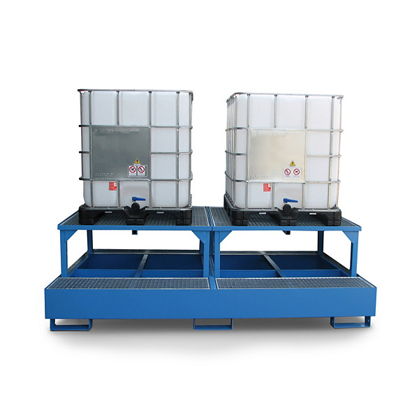 Vasca di contenimento con rialzo 272x165x83 cm per 2 cisternette capacità 1000 litri - 1