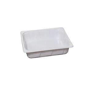Vaschetta gastronomia in PP Cuki Professional, Riciclabile, 32,2 x 26,2 x 8 cm, Capacità 5.050 ml, Bianco (confezione 92 pezzi)
