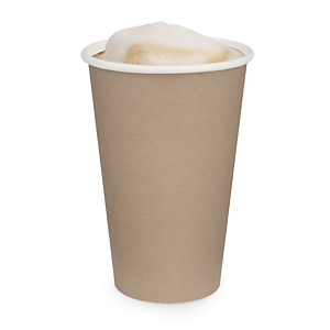 Vaso de cartón marrón