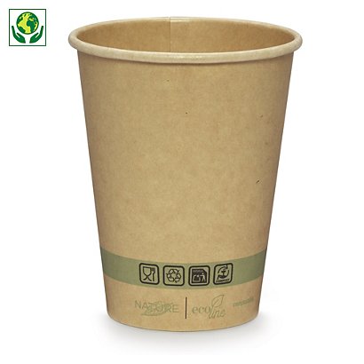Vaso papel kraft con PLA compostable - 1
