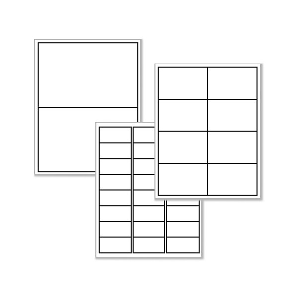 Veelzijdige zelfklevende etiketten per 100 vellen RAJA 105x70 mm - 2