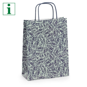 Vegetal design Kraft paper carrier bags