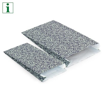 Vegetal design Kraft paper counter bags, 175x350x60mm, pack of 250