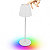 VELAMP Lampada da tavolo LED Josephine, 15 x 12 x 42,5 cm, Struttura e Paralume in metallo Bianco - 1