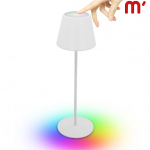 VELAMP Lampada da tavolo LED Josephine, 15 x 12 x 42,5 cm, Struttura e Paralume in metallo Bianco VELAMP Lampada da tavolo LED Josephine, 15 x 12 x 42,5 cm, Struttura e Paralume in metallo Bianco