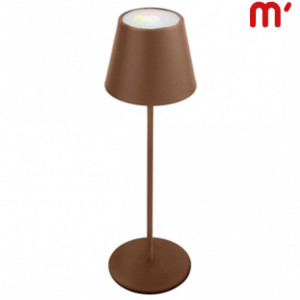 VELAMP Lampada da tavolo LED Josephine, 15 x 12 x 42,5 cm, Struttura e Paralume in metallo Marrone VELAMP Lampada da tavolo LED Josephine, 15 x 12 x 42,5 cm, Struttura e Paralume in metallo Marrone