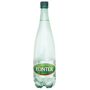 FONT VELLA Agua mineral con gas, botella de plástico, 1 l