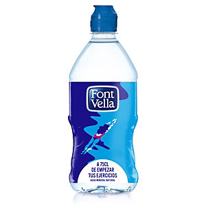 FONT VELLA Agua mineral sin gas, botella de plástico 75 cl