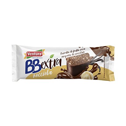 VENTURA Barretta BBExtra, Nocciola ricoperta di Cioccolato, 40 g (confezione 24 pezzi)