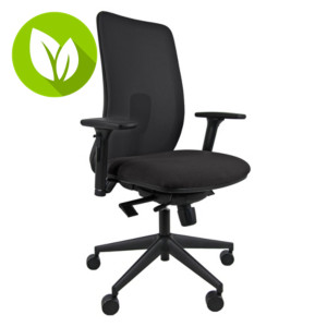Venus silla ergonómica, Sincro, asiento traslack, soporte lumbar y brazos regulables, negro Venus silla ergonómica, Sincro, asiento traslack, soporte lumbar y brazos regulables, negro