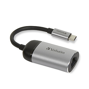 Verbatim 49146, USB 3.2 Gen 1 (3.1 Gen 1) Type-C, Noir, Argent, RJ-45, Métal, USB, 5 - 40 °C Verbatim 49146, USB 3.2 Gen 1 (3.1 Gen 1) Type-C, Noir, Argent, RJ-45, Métal, USB, 5 - 40 °C