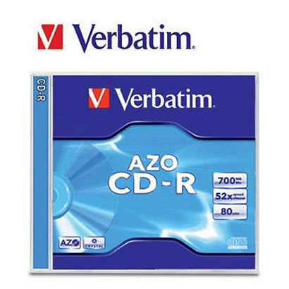 Verbatim AZO CD-R 700 MB / 80 minuti, Velocità 52x, Confezione da 10 con custodia trasparente - 1