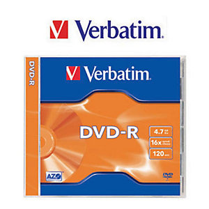 Verbatim Azo, Discos vírgenes DVD-R, 4,7 GB / 120 min, 16x de velocidad