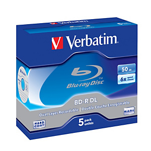 Verbatim Blu-ray Disc, Discos vírgenes BR-R DL, doble capa, 50 GB, velocidad de escritura 6x Verbatim Blu-ray Disc, Discos vírgenes BR-R DL, doble capa, 50 GB, velocidad de escritura 6x