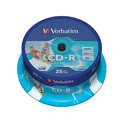 VERBATIM CD-R 700 Mo 52 X Spindle (paquet 25 unités) - 1