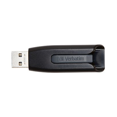 Verbatim Clé USB V3 de 128 Go, 128 Go, USB Type-A, 3.2 Gen 1 (3.1 Gen 1), 80 Mo/s, Slide, Noir 49189 - 1