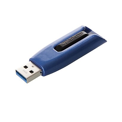 Verbatim Clé USB V3 MAX de 64 Go, 64 Go, USB Type-A, 3.2 Gen 1 (3.1 Gen 1), Slide, 10 g, Bleu 49807 - 1