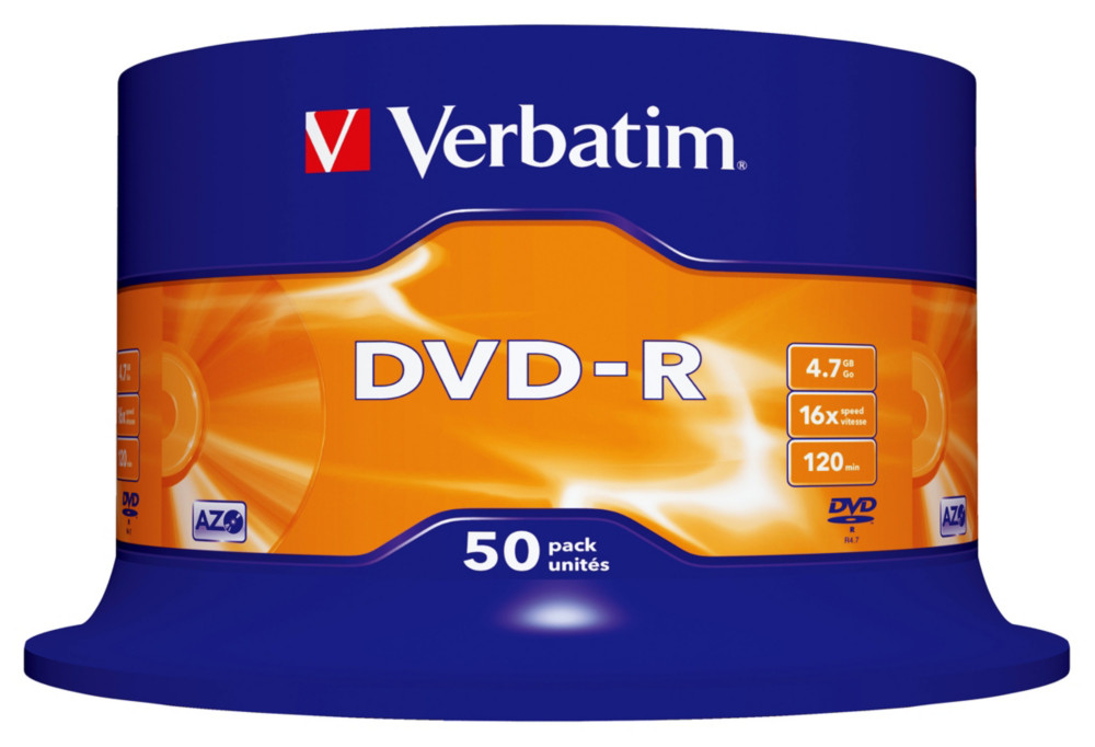 Verbatim DVD-R 4.7GB 16 X Spindle