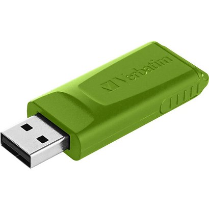 Verbatim Memoria USB 2.0 Slider, 16 Gb, Pack de 3 unidades (Azul, Rojo y Verde) - 1