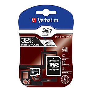 Verbatim - Micro SDHC Classe 10 fino a 45mb/sec - 44083 - 32GB Verbatim - Micro SDHC Classe 10 fino a 45mb/sec - 44083 - 32GB