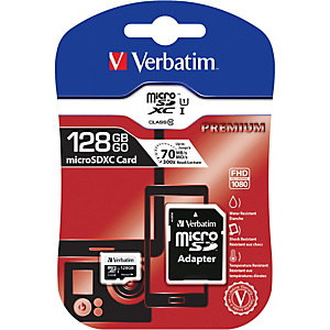 Verbatim - Micro SDHC Classe 10 fino a 45mb/sec - 44085 - 128GB Verbatim - Micro SDHC Classe 10 fino a 45mb/sec - 44085 - 128GB