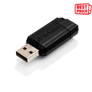 Verbatim Pen drive PinStripe, USB 2.0, 128 GB, Nero