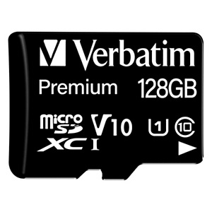 Verbatim Tarjeta de Memoria microSD Premium, 128 Gb