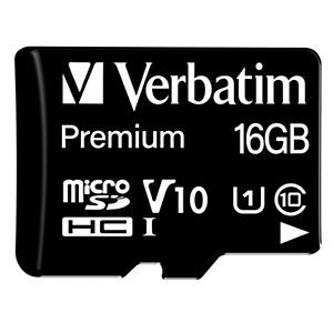 Verbatim Tarjeta de Memoria microSD Premium, 16 Gb
