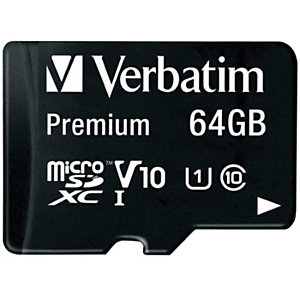 Verbatim Tarjeta de Memoria microSD Premium, 64 Gb