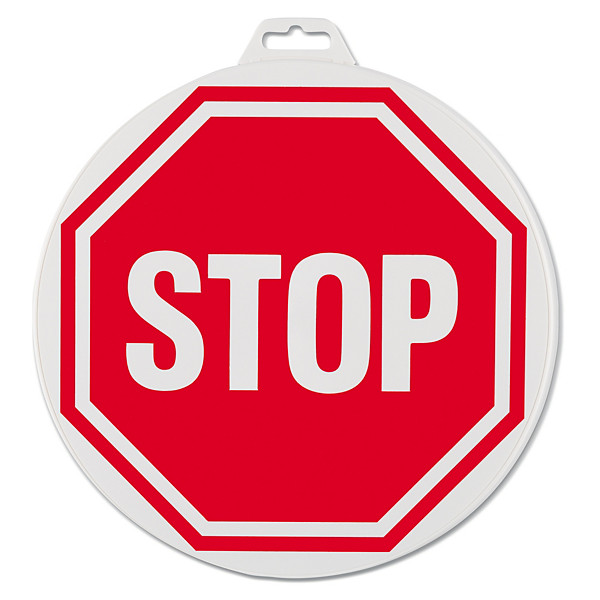 Verbodsbord Stop van stevig polystyreen diameter 30 cm