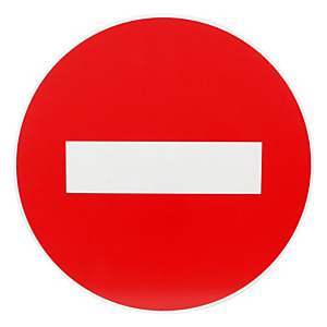 Verbodsbord verboden richting Ø 30 cm. Verbodsbord verboden richting Ø 30 cm.