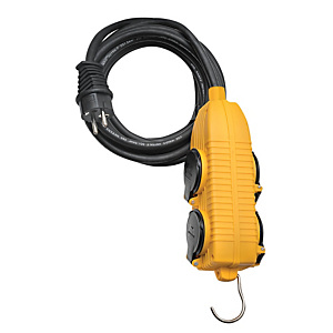 Verlengsnoer Brennenstuhl, Powerblock 4 klepstopcontacten, bescherming IP44, kabel 5m H07RN-F 3G2,5 Verlengsnoer Brennenstuhl, Powerblock 4 klepstopcontacten, bescherming IP44, kabel 5m H07RN-F 3G2,5
