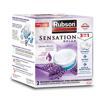 Verpakking van 2 tabletten Sensation Lavendel voor ontvochtiger - 1