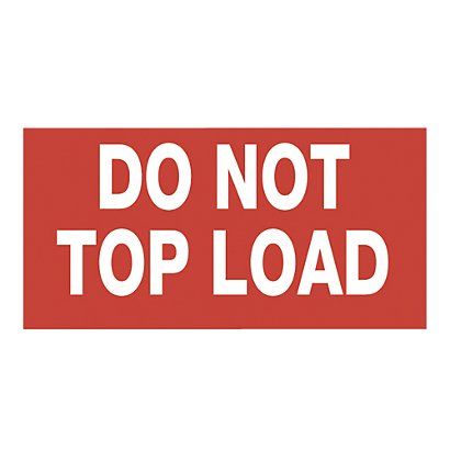 Verpakkingsetiketten "Do not top load" 165x55mm - 1
