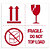 Verpakkingsetiketten glas/fragile (rood) 74x105mm - 8