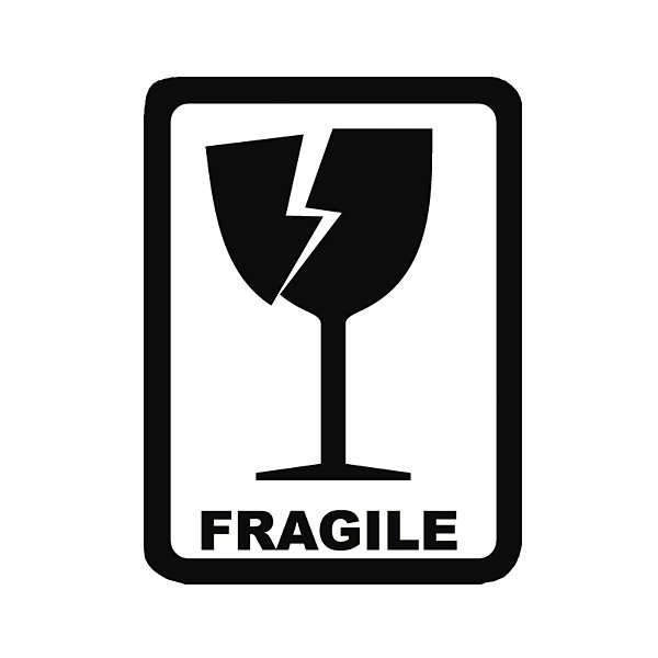Verpakkingsetiketten "Handle with care" rood 74x105mm - 7