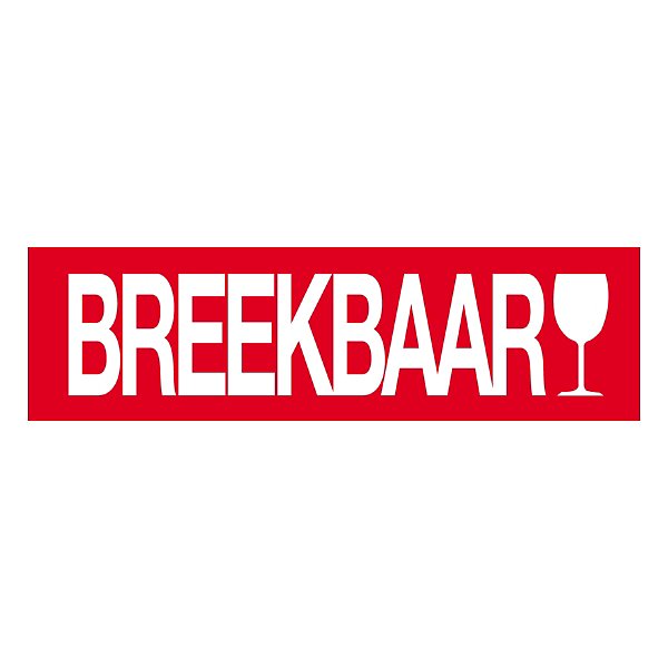 Verpakkingsetiketten "Handle with care" rood 74x105mm - 10