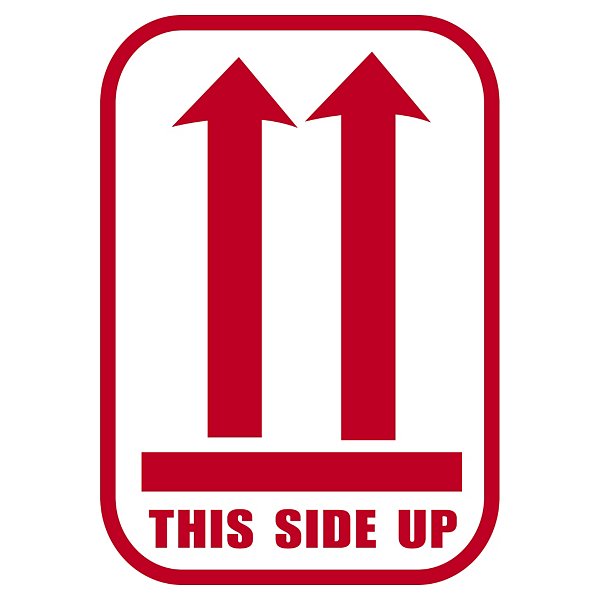 Verpakkingsetiketten pijl (rood) 38x51mm - 2