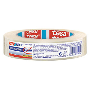 Verpakkingsplakband Tesa Monofilament, 25 mm x 50 m, transparant