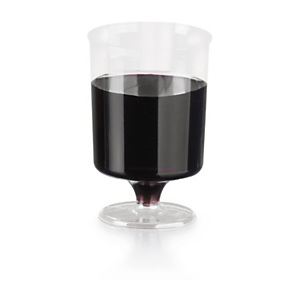 Verre à pied plastique aspect cristal